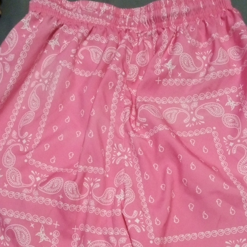 Pink Paisley Athletic Shorts - Picture 3 of 5